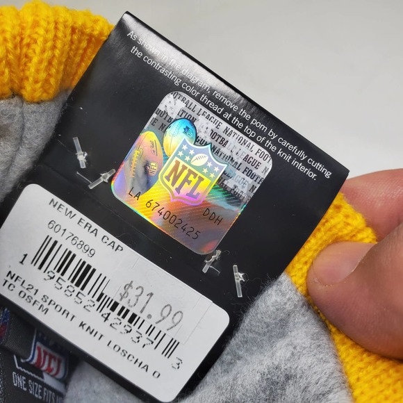 NEW 2021 NFL NEW ERA ON FIELD SIDELINE POM BEANIE - Los Angeles Chargers - Picture 4 of 4